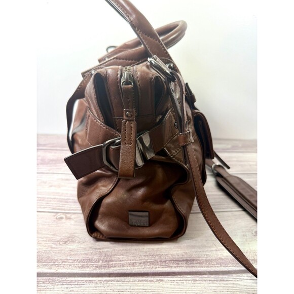 Kooba Leather Women's Handbag with Gun Metal Embellishments Kooba Kendal Brown - Picture 6 of 16